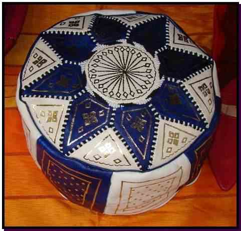 Blue Marrakech Ottoman Blue Marrakech Ottoman