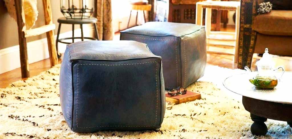 pouf marocain cuir