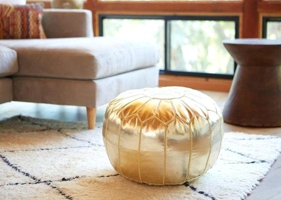 Le Maroc Pouf Ottoman Gold - image 2