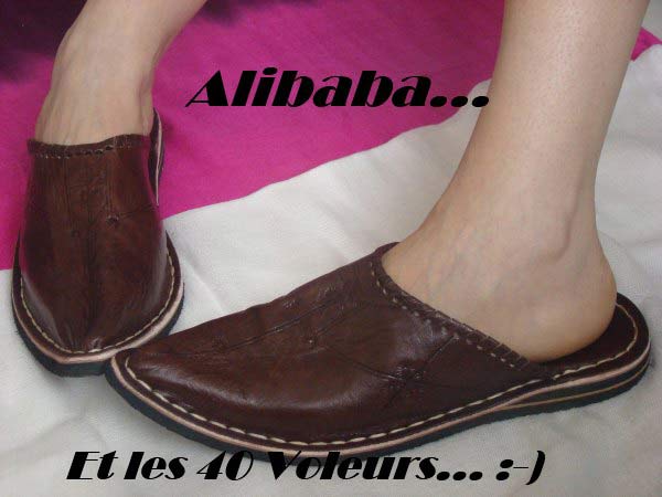 Lederpantoffeln Alibaba Braun 36 - image 2