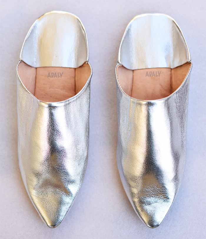 metallic slippers