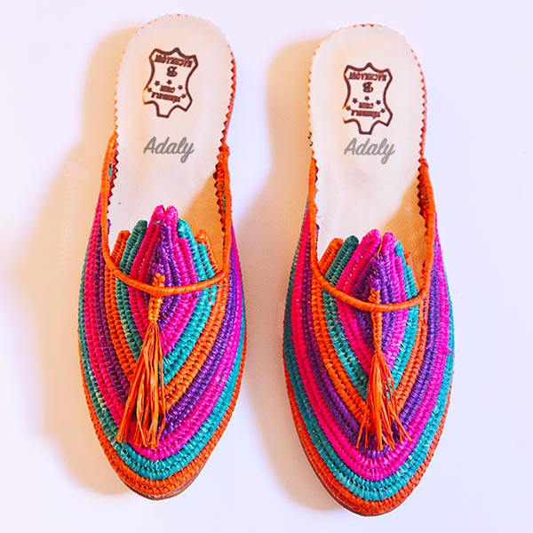 Handmade Raffia Slipper Babouche Rabat Mules Vegan -  Finland