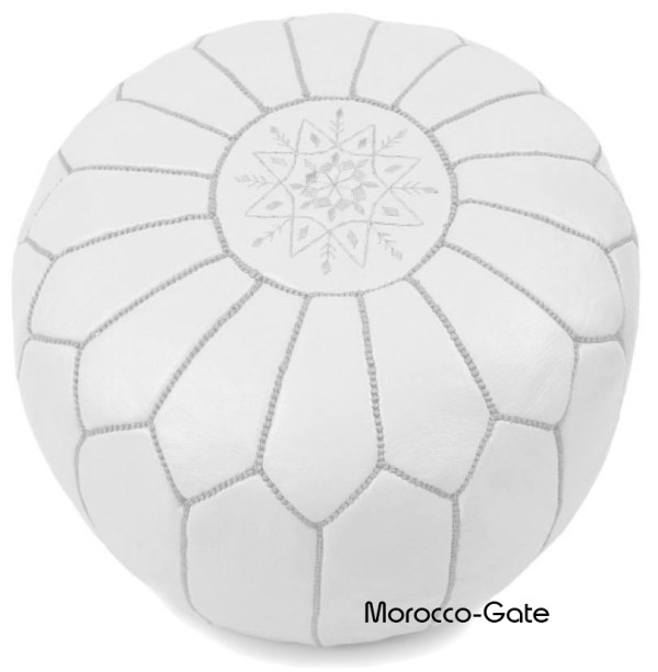 White Pouf Ottoman Awesome Moroccan Pouf Ottoman White Handmade From Genuine Leather Babouche White Pouf Ottoman Awesome Moroccan Pouf Ottoman White Handmade From Genuine Leather Babouche