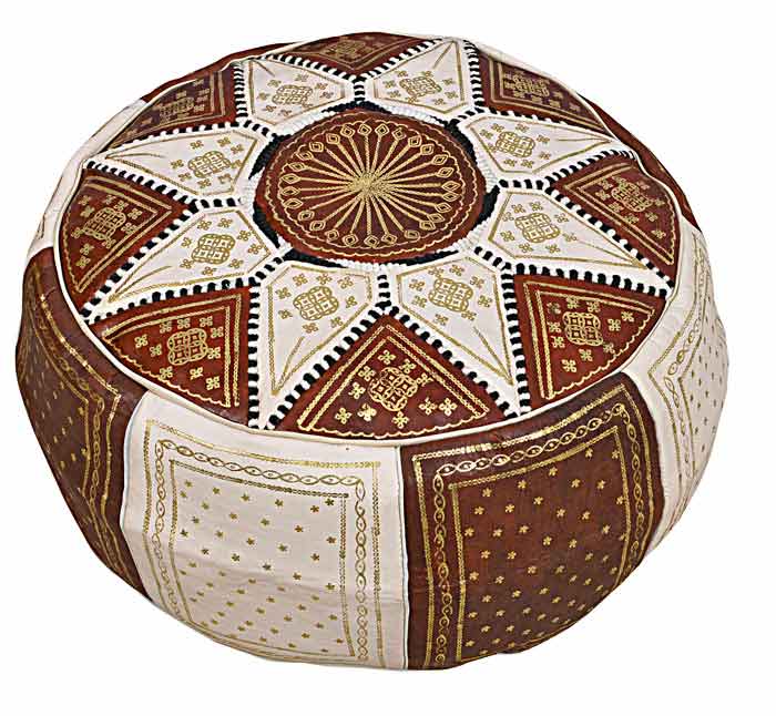 Brown Marrakech Pouffe Ottoman