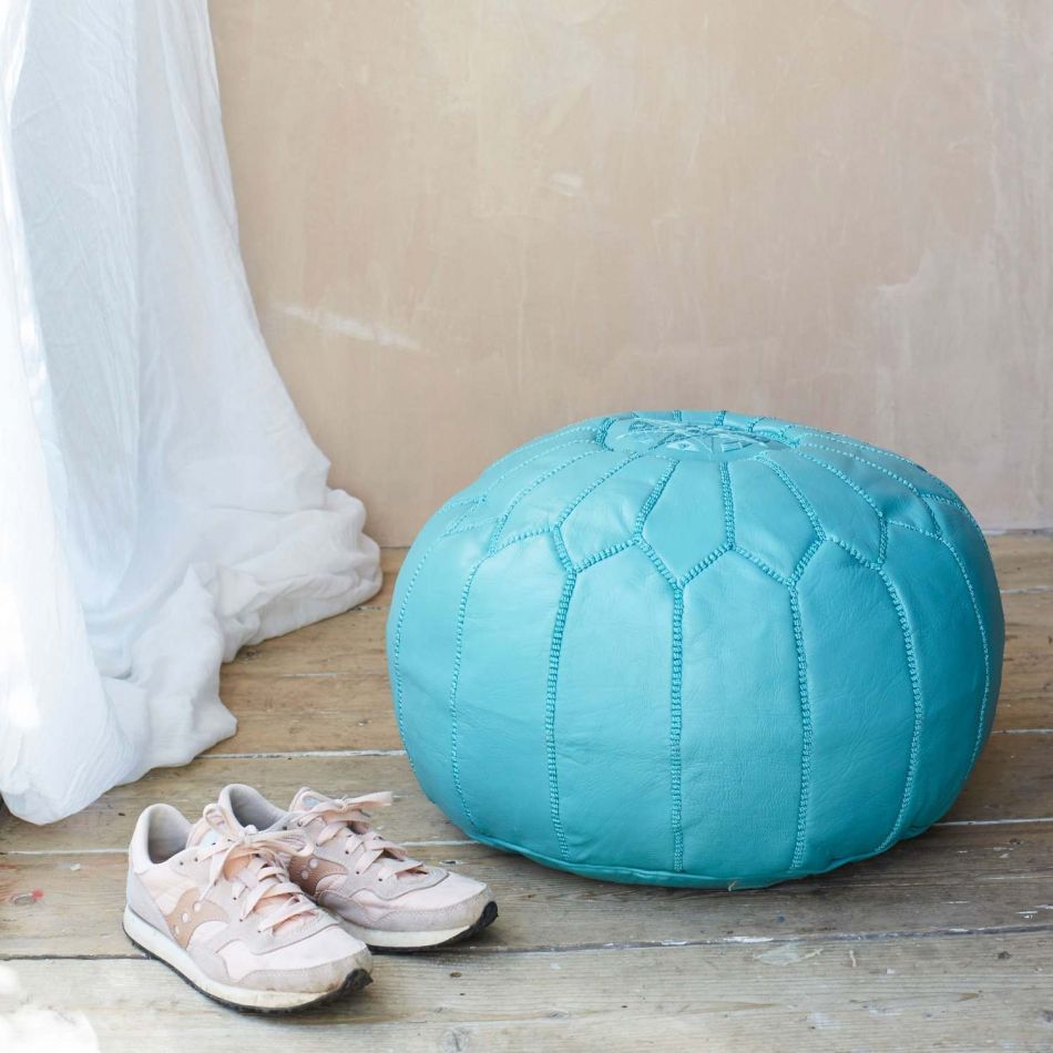 Pouf Art Maroc Turquoise