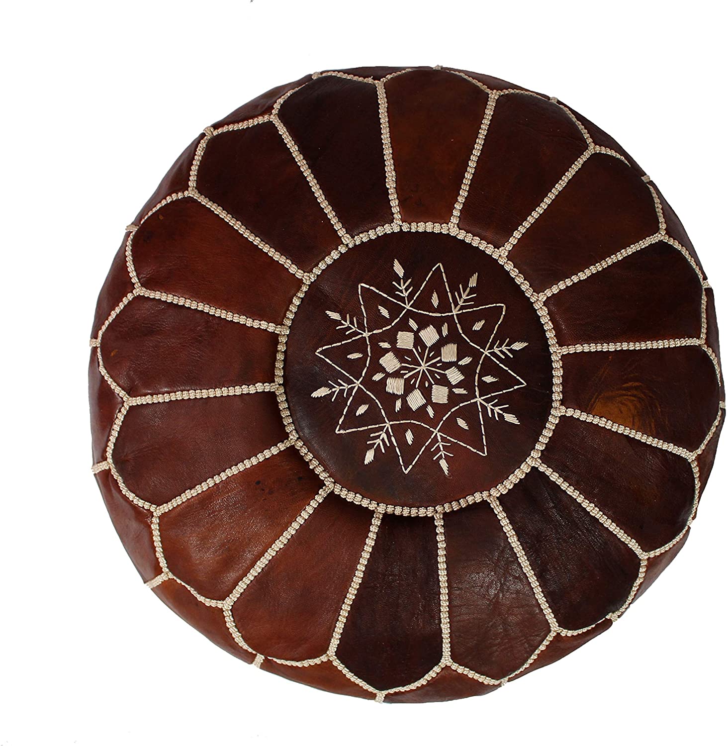 Pouf Art Maroc cuir naturel - image 2