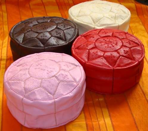 poufs marocains en cuir