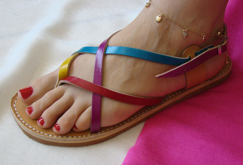 Sandalen Regenbogen