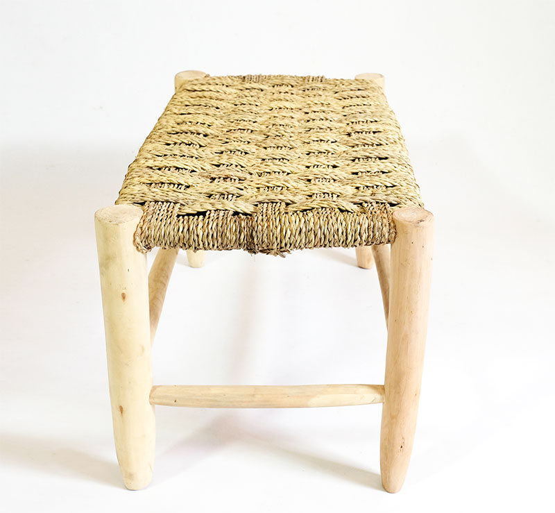 Tabouret Bois Naturel Large - image 2