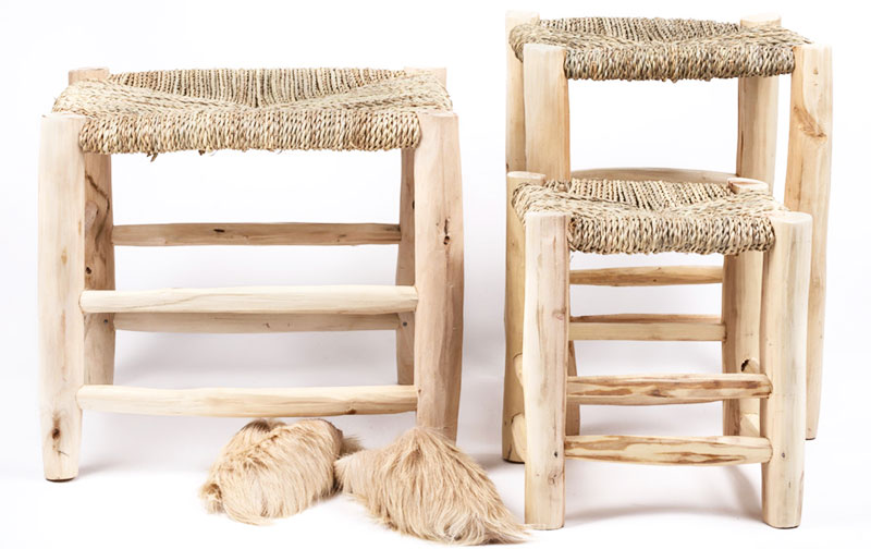 Natural Wood Stool - image 2