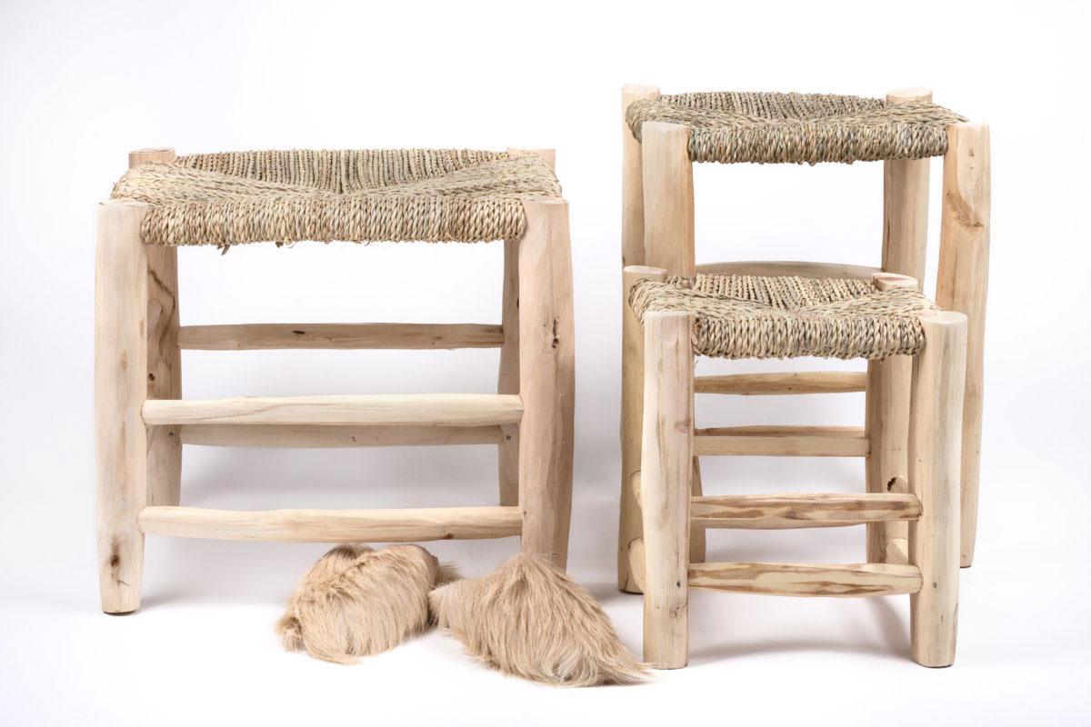 moroccan wood stool