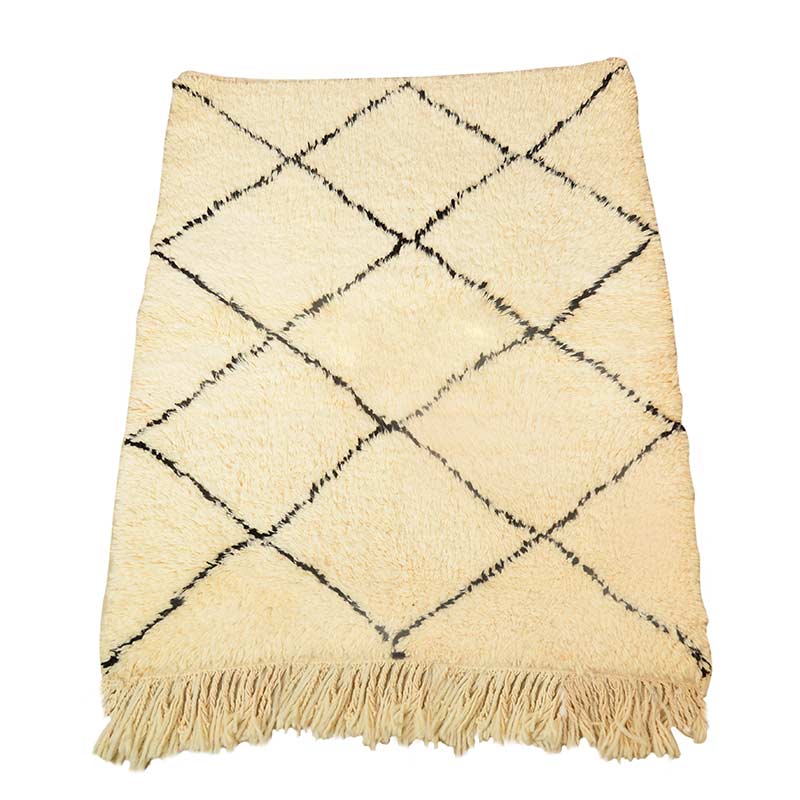 Small Berber Rug Beni Ouarain 107x130 cm